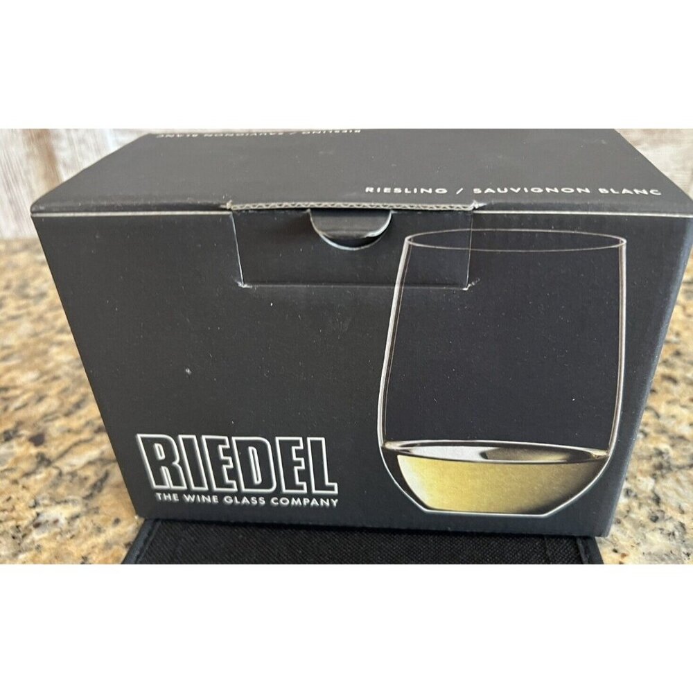NIB Riedel Wine Tumbler Cabernet Merlot Stemless Wine Glasses Pair (2)